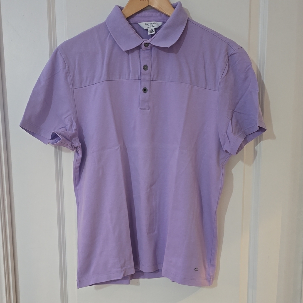Calvin Klein Men's Lavender Polo Shirt